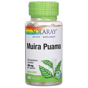 Muira Puama, 300 mg, 100 VegCaps, Solaray - superfoodsnz-jane