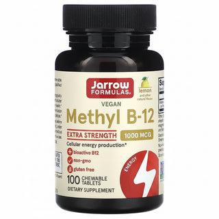 Methyl B-12, Extra Strength, Lemon, 1,000 mcg, 100 Chewable Tablets, Jarrow Formulas - superfoodsnz-jane