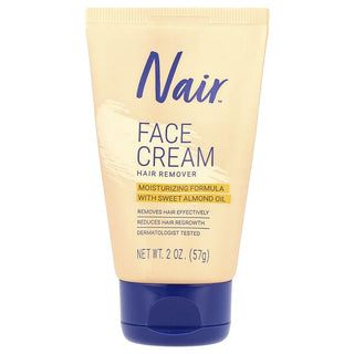 Nair Face Hair Removal Cream 57g | Upper Lip, Chin & Face | With Sweet Almond Oil - superfoodsnz-jane