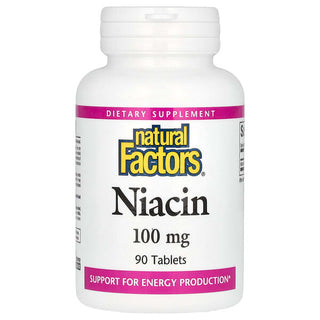 Niacin, 100 mg, 90 Tablets, Natural Factors - superfoodsnz-jane