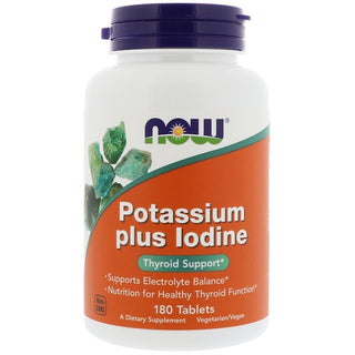Potassium Plus Iodine, 180 Tablets, NOW Foods - superfoodsnz-jane