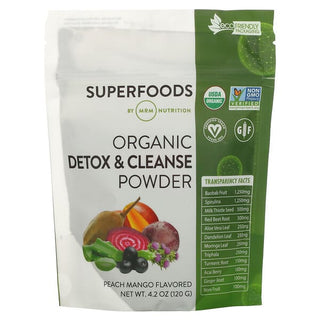 Organic Detox and Cleanse Powder, Peach Mango, 4.2 oz (120 g), MRM Nutrition - superfoodsnz-jane