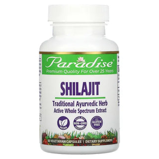 Shilajit, 60 Vegetarian Capsules, Paradise Herbs - superfoodsnz-jane