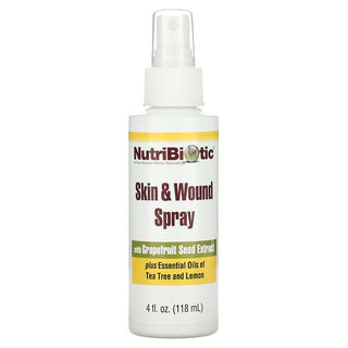 Skin Wound Spray with Grapefruit Seed Extract, 4 fl oz (118 ml), NutriBiotic - superfoodsnz-jane