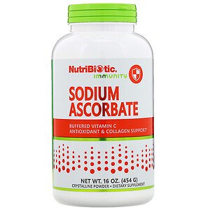 Sodium Ascorbate, Vitamin C, Buffered, Crystalline Powder, 16 oz, 454 g, NutriBiotic, Immunity - superfoodsnz-jane