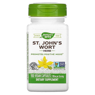 St Johns Wort Herb, 350 mg, 100 Capsules, Natures Way - superfoodsnz-jane