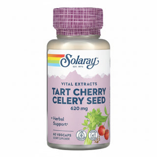 Tart Cherry Celery Seed, 620 mg, 60 VegCaps, Solaray - superfoodsnz-jane