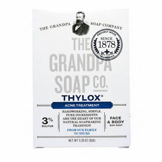 Thylox Acne Treatment, Face and Body Bar Soap, 3.25 oz (92 g), Grandpa's - superfoodsnz-jane