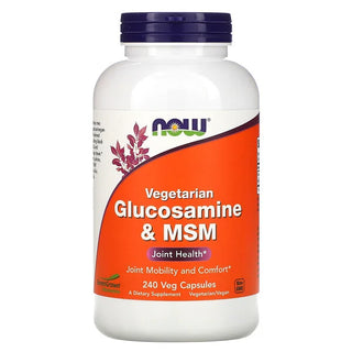 Glucosamine and MSM Vegetarian, 240 Veg Capsules, NOW Foods - superfoodsnz-jane