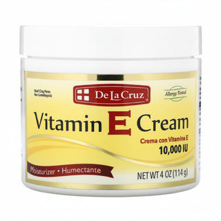Vitamin E Cream, 10,000 IU, 4 oz (114 g), De La Cruz - superfoodsnz-jane